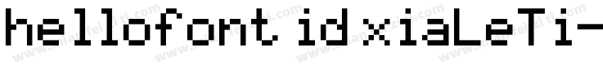 hellofont id xiaLeTi字体转换